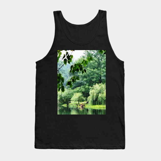 Summer - Weeping Willow in the Mist Tank Top by SusanSavad